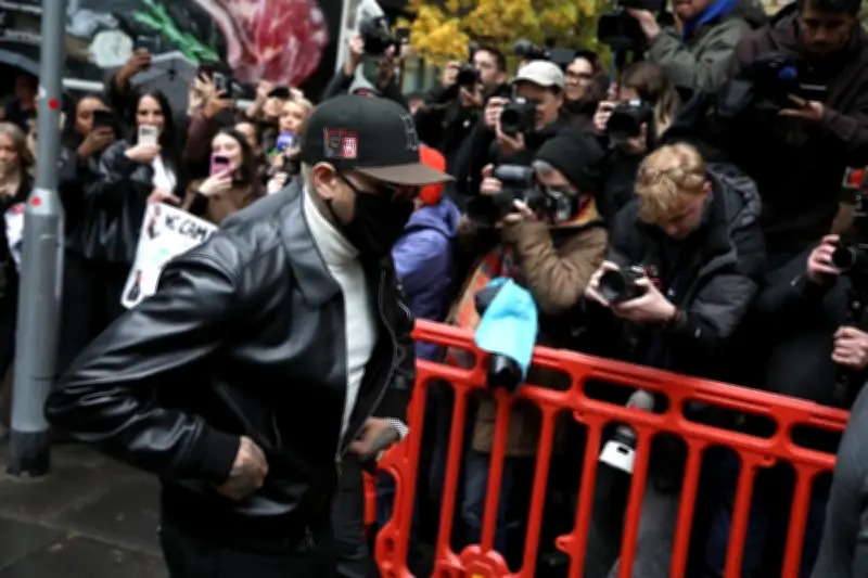 Chris Brown outside Southwark Crown Court after sentencing