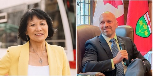 Mayor Olivia Chow and Brad Bradford
