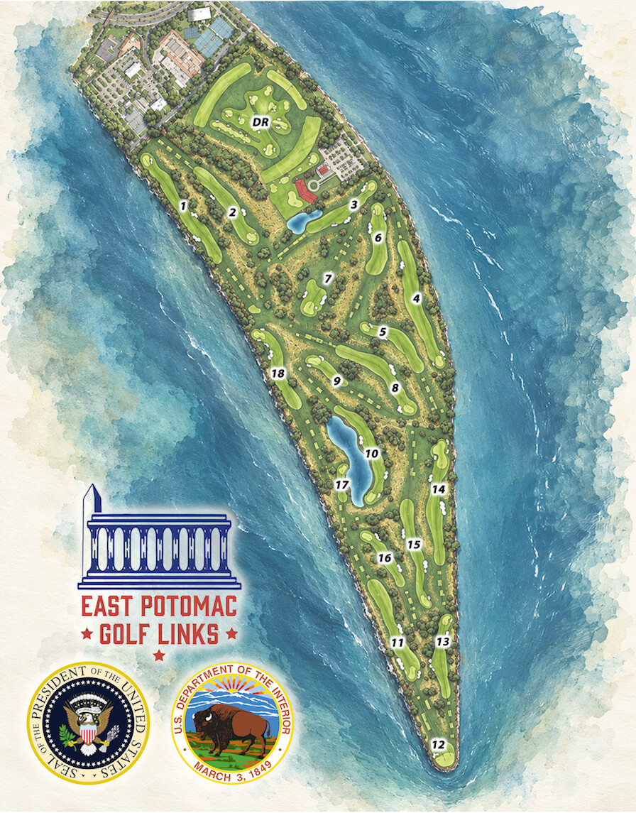 East Potomac Golf Links course plan